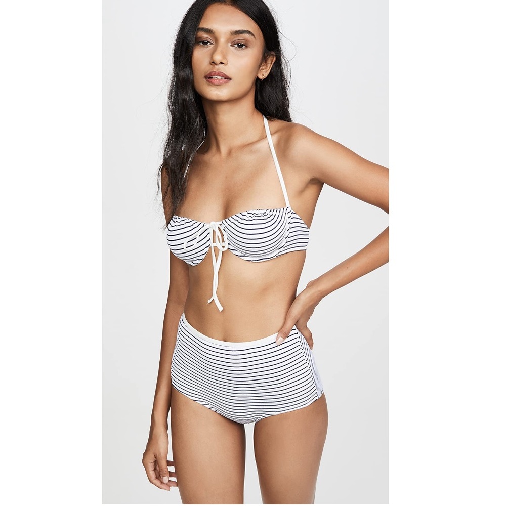 Solid & Striped Lolita Striped High Waist Bikini